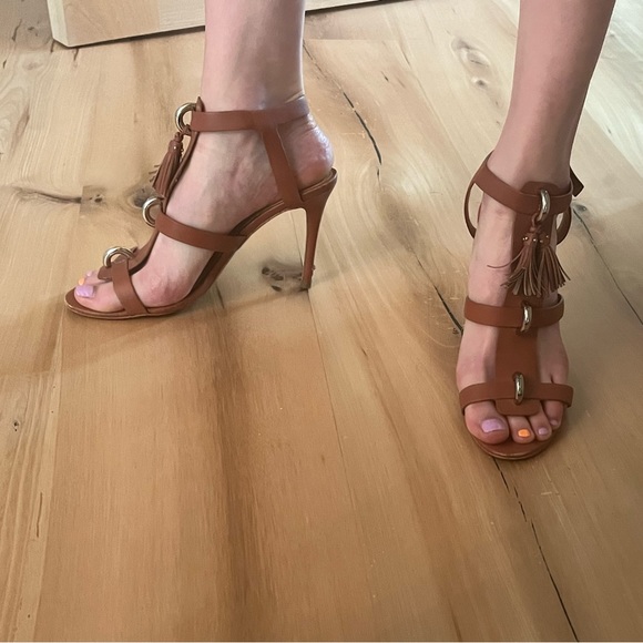 Brown Leather Heels - 3.5 inch heel - Picture 5 of 7